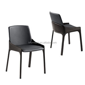 Fauteuil de salle à manger de luxe moderne Love Zone, entièrement rembourré en cuir recyclé raffiné, mobilier de maison OEM ODM - Product Image 1