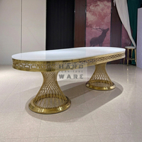 Tables et chaises modernes en acier inoxydable pour mariages, hôtels, restaurants et événements en plein air