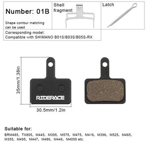Plaquettes <span class=keywords><strong>de</strong></span> <span class=keywords><strong>frein</strong></span> à disque <span class=keywords><strong>hydraulique</strong></span> RIDERACE en résine pour <span class=keywords><strong>SHIMANO</strong></span> B01S/B03S/B05S-RX <span class=keywords><strong>VTT</strong></span> et vélo <span class=keywords><strong>de</strong></span> route – Pièces <span class=keywords><strong>de</strong></span> <span class=keywords><strong>frein</strong></span> à disque pour cyclisme - Product Image 5