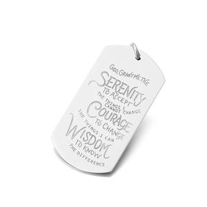 Yiwu Aceon Fooprints in the Sand <span class=keywords><strong>Poem</strong></span>ステンレス鋼セレニティ聖書ドッグタグ - Product Image 3