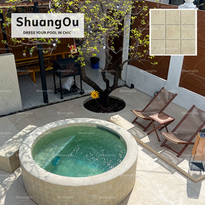 Carrelage d'extérieur 18mm Carrelage en porcelaine anti-dérapant pour piscine Carrelage en céramique pour bordure de piscine <span class=keywords><strong>Jardin</strong></span> Patio Piscine extérieure <span class=keywords><strong>Mosaïque</strong></span> - Product Image 4