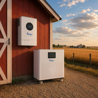 Système solaire hors réseau complet 16 kW, onduleur hybride triphasé, stockage de batterie 16-32 kWh, solution d'alimentation de secours pour toute la structure