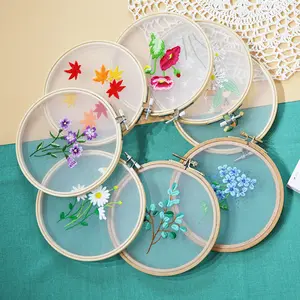 Handmade Flower And Plants fabric material package beginner to make cross stitch,DIY 3D Embroidery Kit