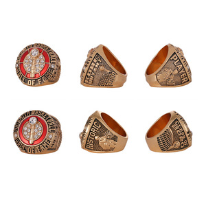 NB A2020 Hall of Fame Corbitt Memorial Basketball Champion Ring Joyería chapada en oro para hombre Conjunto <span class=keywords><strong>de</strong></span> 2 piezas para aniversario - Product Image 3