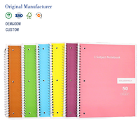 Carnet de notes professionnel A5 personnalisable à spirale, reliure à anneaux, lignes horizontales, avec logo, pour prise de notes et planification, couverture en papier