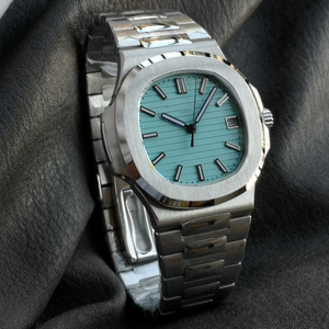 Montre mécanique automatique de luxe 3K Factory 40 mm pour homme, acier inoxydable, cadran bleu glace, verre saphir, fond transparent - Product Image 3