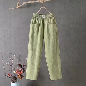 <span class=keywords><strong>Pantaloni</strong></span> di lino Casual da donna nuovi <span class=keywords><strong>pantaloni</strong></span> di <span class=keywords><strong>tuta</strong></span> Hip Hop snellenti a gamba dritta a nove punti stile Harlan per <span class=keywords><strong>pantaloni</strong></span> <span class=keywords><strong>estivi</strong></span> Femme - Product Image 2