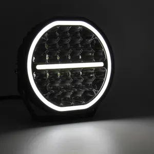 9 pollici 185W Round 12V 24V Led luce di guida con doppio colore DRL camion Offroad faretti Led luce di lavoro per SUV fuoristrada