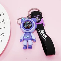 Porte-clés Ours Éclair d'Art Moderne Transfrontalier, Figurine Mignonne en PVC de Dessin Animé, Fabriqué en Chine, Vente en Gros, Pendentif pour Sac à Dos Femme