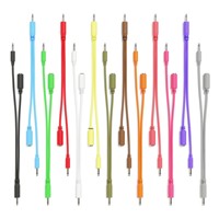 Câble de raccordement pour synthétiseur, routeur CV, mono 3,5 mm, répartiteur 2 voies pour modules sonores analogiques, broches de contact plaquées or