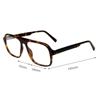 Montures de lunettes carrées surdimensionnées Lunettes bloquant la lumière bleue 2025 Montures de lunettes à la mode en acétate