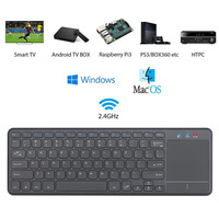 Teclado Inalámbrico Delgado de Alta Calidad de 2.4G con Panel Táctil, Compatible con Múltiples Dispositivos para Android, Windows, iOS, MacOS