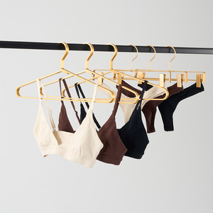 <span class=keywords><strong>Ensemble</strong></span> de sous-vêtements pour femmes SK1233&SK1233-1 en coton et élasthanne avec soutien-gorge à col en V profond et culotte moulante - Product Image 6