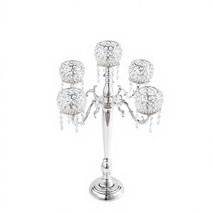 Support de bougie de luxe en acrylique transparent de 118 cm, design miroir, pour dîner aux chandelles, décorations nordiques - Product Image 1