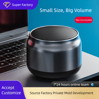 Mini-enceinte portable sans fil avec lumière LED RGB, commande vocale, boîtier en plastique et métal - Sortie 5-10W
