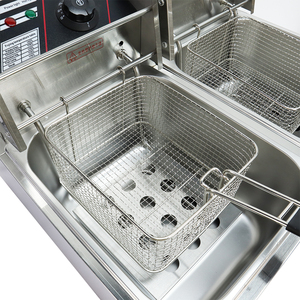 <span class=keywords><strong>Tarzan</strong></span> Restaurant Commercial Électrique Puces Machine À Frire Double Réservoir Chips De Pommes De Terre Friteuse De Poulet Friteuse - Product Image 3