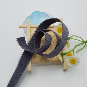 Chất lượng cao 25mm Polyester jacquard dệt thiên vị Băng tùy chỉnh gấp trên ban nhạc đàn hồi cho quần áo tóc giả tóc giả ban nhạc mềm bền - Product Image 3