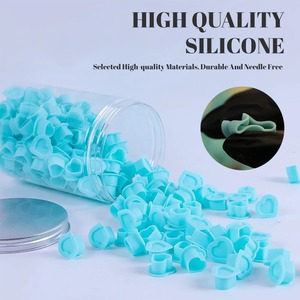 Disposable Tattoo Ink Cups 200pcs Heart Soft Silicone Pigment Holder for Eyebrow <b>Lip</b> Permanent Makeup - Product Image 4