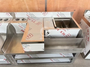 factory direct sale drink modern oem restaurant stainless steel bar cocktail station modular bartender <b>workstation</b> - Product Image 6