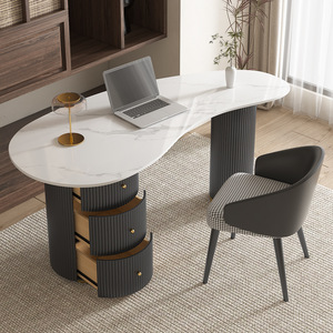 Moderno Cyber Celebrity Light Luxury Rock Board Panel Consulta médica Recepción Mesa de negociación Escritorio para el hogar Escritorios de oficina - Product Image 3