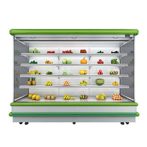 Los supermercados/marcados utilizan refrigeradores abiertos de estilo europeo para exhibir y almacenar frutas, verduras y alimentos. - Product Image 3