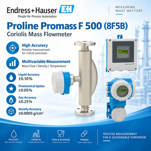 เครื่องวัดอัตราการไหลแบบคอริโอลิส Endress+hauser Proline Promass F 500 8f5b Oem สแตนเลสสตีล สำหรับวัดอัตราการไหลของก๊าซและอากาศในอุณหภูมิสูง ควบคุมระยะไกล - Product Image 5
