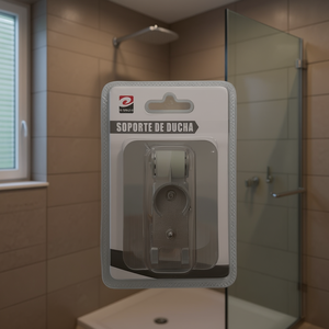 Kit di montaggio per asta doccia regolabile a parete con ruote in metallo - Product Image 2