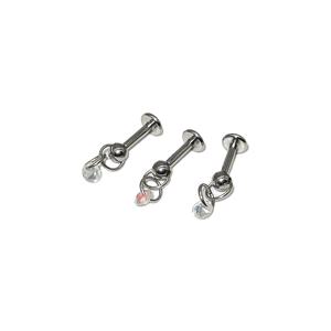 Bijoux de piercing hélix à filetage interne en acier inoxydable plaqué or 316L de la marque <span class=keywords><strong>Zano</strong></span>, cadeau pour enfants pour mariage ou fête de fiançailles - Product Image 1