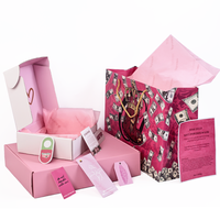 Custom pink Corrugated Cardboard Paper Box Set Packaging Tear Strip Bags Printed Self Sealing Mailer Shipping Gift Box With Logo