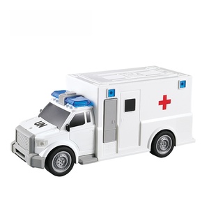 Voiture d'<span class=keywords><strong>ambulance</strong></span> jouet pour garçons, modèle moulé sous pression à friction, simulation d'hôpital 1:20, portes ouvrantes, pour enfants - Product Image 2