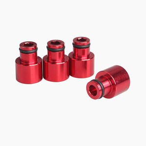 Adaptador de inyector de combustible de 14 mm de aleación de aluminio rojo para B16 B18 D16Z D16Y - Product Image 2