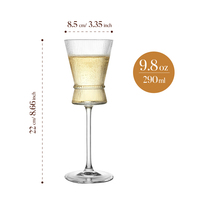 Vintage Verticale Geribbelde Glazen 290ml 9.8oz Elegante Champagne Glazen Fluit Wijnglas Kelk voor Bruiloft Bar Feest