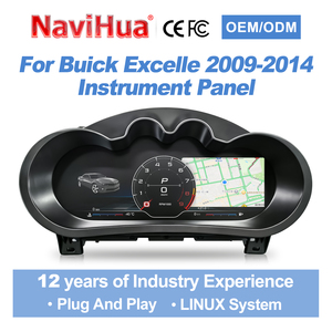 แผงหน้าปัดดิจิตอล NaviHua สำหรับ Buick Excelle ปี 2009-2014 จอ LCD ระบบ Linux แบบเสียบใช้งานได้ทันที - Product Image 1