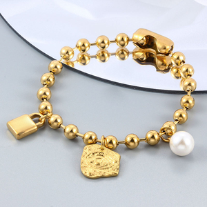 Bracelets en acier inoxydable <span class=keywords><strong>N</strong></span> <span class=keywords><strong>de</strong></span> la collection <span class=keywords><strong>U</strong></span>, bijoux fantaisie en forme <span class=keywords><strong>de</strong></span> cœur et <span class=keywords><strong>de</strong></span> clé, couleur or et argent, prix d'usine, cadeau idéal - Product Image 3