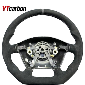 Volant en cuir pleine fleur YTcarbon modifié pour <span class=keywords><strong>Corvette</strong></span> <span class=keywords><strong>C5</strong></span> 1997-2004, design sportif à fond plat en forme de D, cousu à la main - Product Image 3