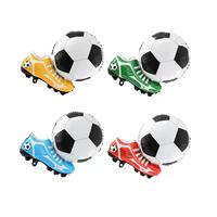 Ballon en aluminium monobloc en forme de chaussure de football et de soccer pour la décoration de fêtes sportives (vente en gros)
