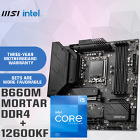 MSI MAG B660M MORTAR DDR4 Mortar Motherboard Komputer + Intel Core I5-12600K Set Papan Utama/motherboard Set CPU
