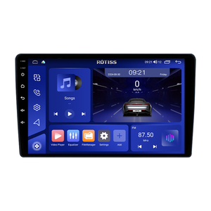 Navigation GPS 9 pouces, <span class=keywords><strong>autoradio</strong></span> universel 2 DIN, lecteur <span class=keywords><strong>Android</strong></span>, radio FM, écran tactile, audio de voiture - Product Image 4