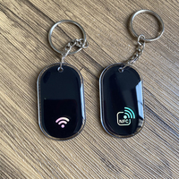 Llavero NFC de Epoxi Negro, Llavero NFC con Chip, Tarjeta NFC para Redes Sociales, Instagram, WhatsApp
