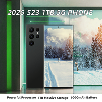 Nouveau téléphone portable S23 2025, écran HD Deca Core, CDMA 4G/5G, 16 Go + 1 To, Android 13, Smartphone débloqué