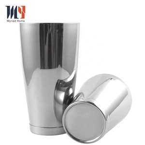 <span class=keywords><strong>Shaker</strong></span> à cocktails Boston lesté en acier inoxydable <span class=keywords><strong>Koriko</strong></span> 28oz / 18oz, outils de bar populaires, argent - Product Image 1