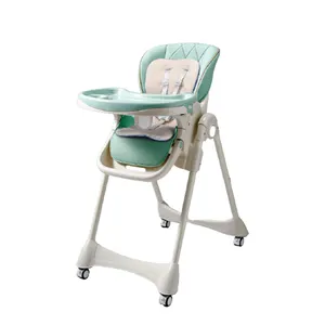 Vente en gros Chaise haute multifonctionnelle pour bébé en plastique et métal avec coussin doux