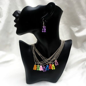 Mode mignon coloré résine gelée ours pendentif <span class=keywords><strong>collier</strong></span> en gros doux boule chaîne gommeux ours en peluche <span class=keywords><strong>collier</strong></span> pour filles enfants - Product Image 3