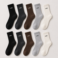 Chaussettes de sport personnalisées OEM ODM, processus de broderie jacquard, chaussettes mi-mollet, logo personnalisé, chaussettes athlétiques en coton, faible MOQ