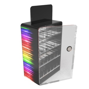 Modern Manufacturer Custom Premium Acrylic Anti-Rust <b>Floating</b> Shelf Smoke Tobacco Display Stand with LED Strips Available - Product Image 6