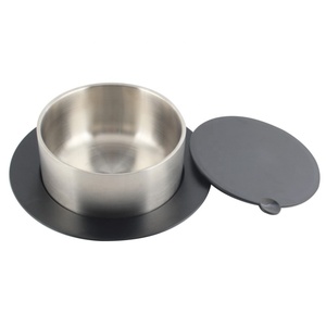 Bols de serveur à double paroi en acier inoxydable avec couvercle et plateau - Product Image 3