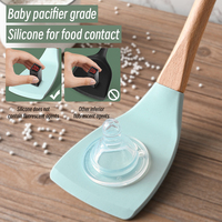 Ensemble d'ustensiles de cuisine en silicone avec manche en bois Gadgets d'ustensiles de cuisine résistants à la chaleur Accessoires de cuisine antiadhésifs