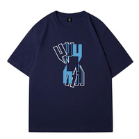 Pabrik OEM ODM Langsung Kaos Unisex Streetwear Oversized Kaos Sablon Grafis Kerah Bulat Bahu Jatuh Lengan Pendek