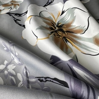 Tissu en microfibre imprimé fleuri pour draps de lit, 100% polyester, tissu en microfibre brossé doux, rouleau de tissu pour draps de lit