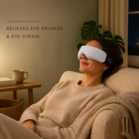 Masseur oculaire intelligent avec chaleur, compression d'air, vibration, musique Bluetooth, masque de massage oculaire pliable pour soulager la fatigue oculaire
